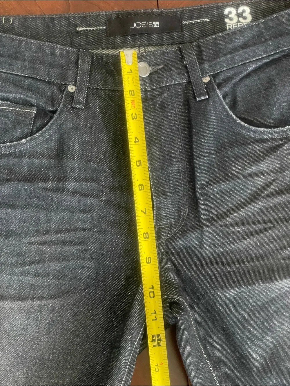 Joe’s Jeans Rebel Fit Black Denim Straight Leg W33 Made in USA Look